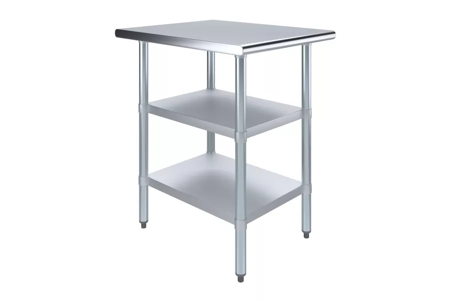 30 in. x 24 in. Stainless Steel Table With Two Undershelves