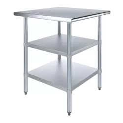 30" X 30" Stainless Steel Work Table With Second Undershelf