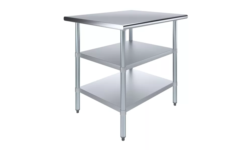 30" X 36" Stainless Steel Work Table With Second Undershelf