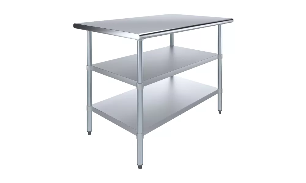 30" X 48" Stainless Steel Work Table With Second Undershelf