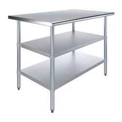 30" X 48" Stainless Steel Work Table With Second Undershelf