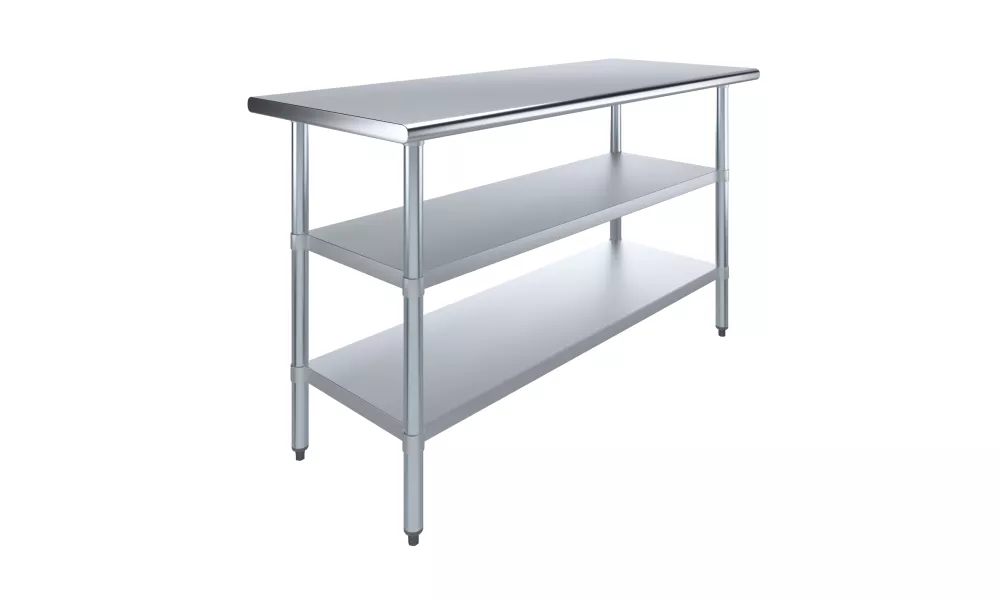 30 in. x 60 in. Stainless Steel Table With Two Undershelves