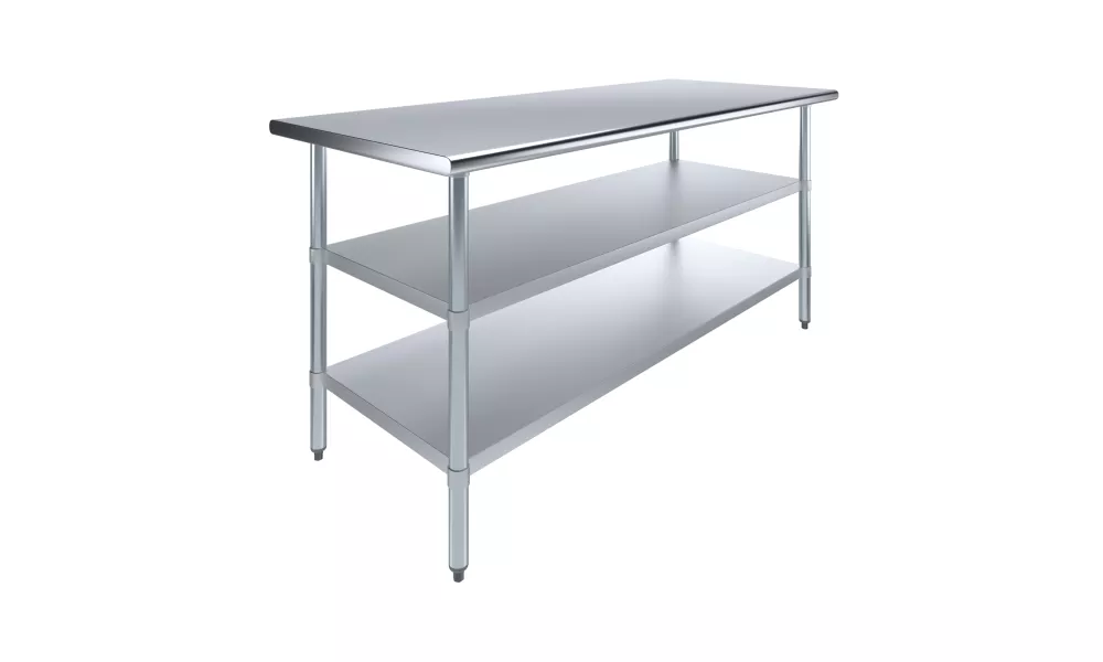 30" X 72" Stainless Steel Work Table With Second Undershelf
