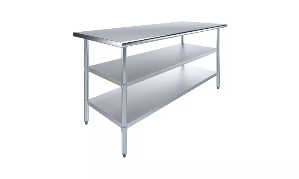 30 in. x 72 in. Stainless Steel Table With Two Undershelves