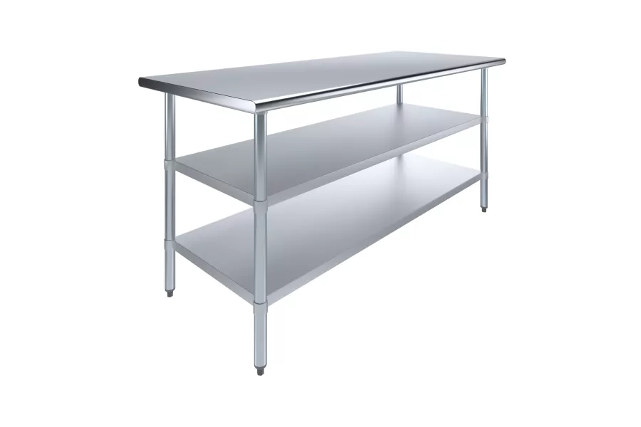30 in. x 72 in. Stainless Steel Table With Two Undershelves