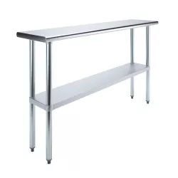 14" X 60" Stainless Steel Work Table With Undershelf