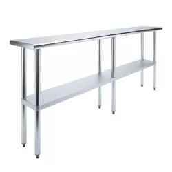 14" X 84" Stainless Steel Work Table With Undershelf