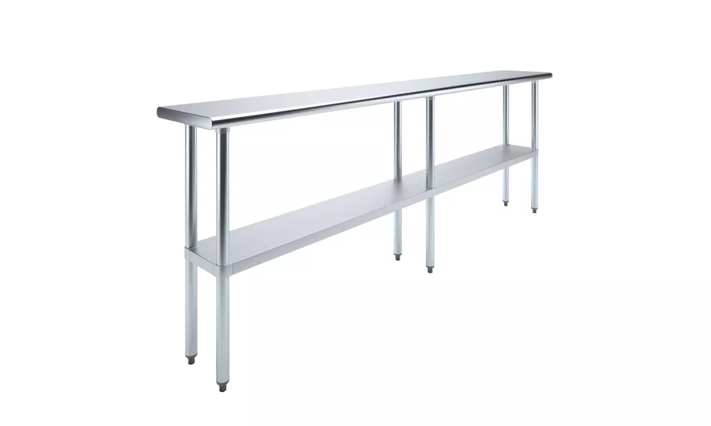 14" X 96" Stainless Steel Work Table With Undershelf