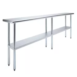 14" X 96" Stainless Steel Work Table With Undershelf