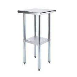 18" X 18" Stainless Steel Work Table With Undershelf