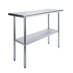 18" X 48" Stainless Steel Work Table With Undershelf