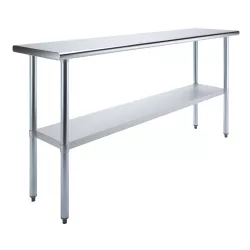 18" X 72" Stainless Steel Work Table With Undershelf