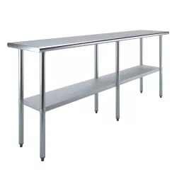 18" X 84" Stainless Steel Work Table With Undershelf