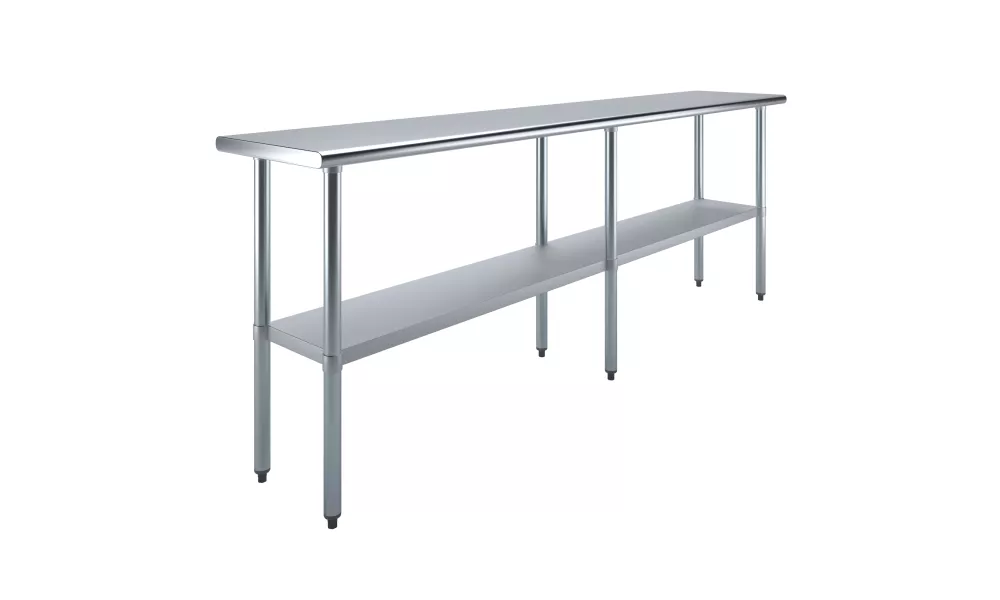 18" X 96" Stainless Steel Work Table With Undershelf