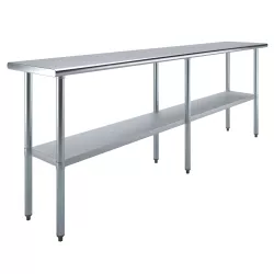 18" X 96" Stainless Steel Work Table With Undershelf