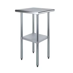 20" X 20" Stainless Steel Work Table With Undershelf