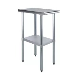24" X 15" Stainless Steel Work Table With Undershelf