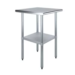24" X 24" Stainless Steel Work Table With Undershelf