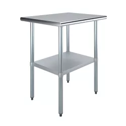 24" X 30" Stainless Steel Work Table With Undershelf