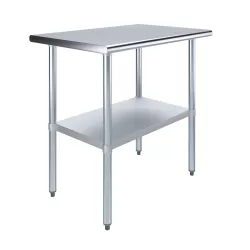 24" X 36" Stainless Steel Work Table With Undershelf