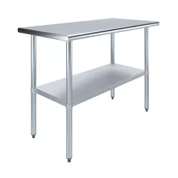 24" X 48" Stainless Steel Work Table With Undershelf