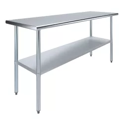 24" X 72" Stainless Steel Work Table With Undershelf