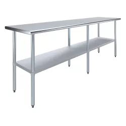 image-24" X 96" Stainless Steel Work Table With Undershelf