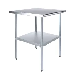 30" X 30" Stainless Steel Work Table With Undershelf