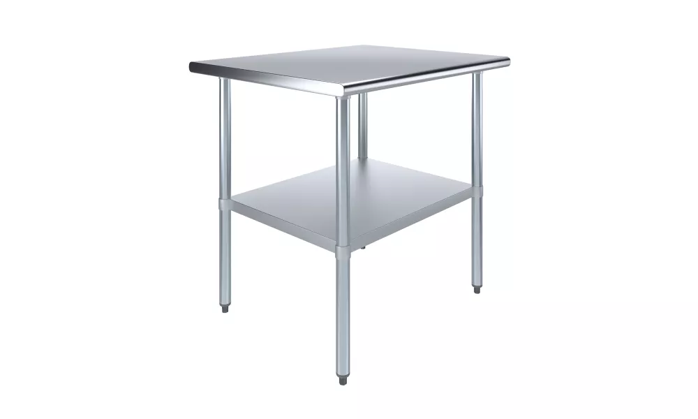 30" X 36" Stainless Steel Work Table With Undershelf