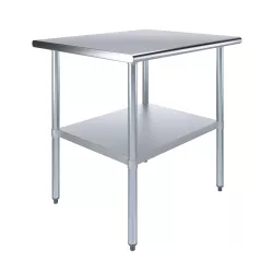 30" X 36" Stainless Steel Work Table With Undershelf