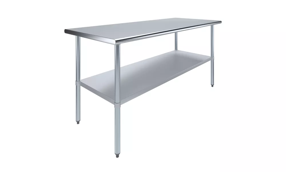 30" X 72" Stainless Steel Work Table With Undershelf