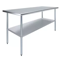 30" X 72" Stainless Steel Work Table With Undershelf