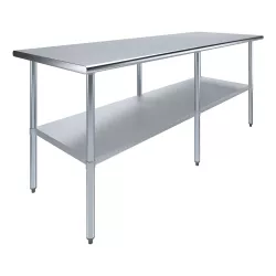 30" X 84" Stainless Steel Work Table With Undershelf