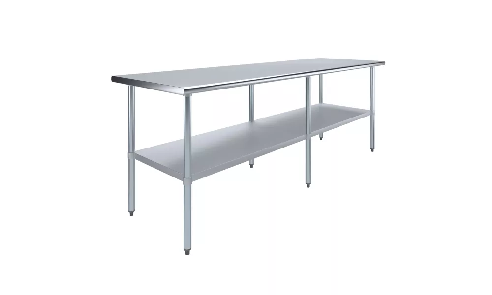 30" X 96" Stainless Steel Work Table With Undershelf