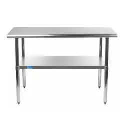 36" X 48" Stainless Steel Work Table With Undershelf