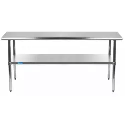 36" X 60" Stainless Steel Work Table With Undershelf
