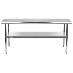 36" X 72" Stainless Steel Work Table With Undershelf