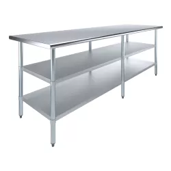 30" X 96" Stainless Steel Work Table With Second Undershelf
