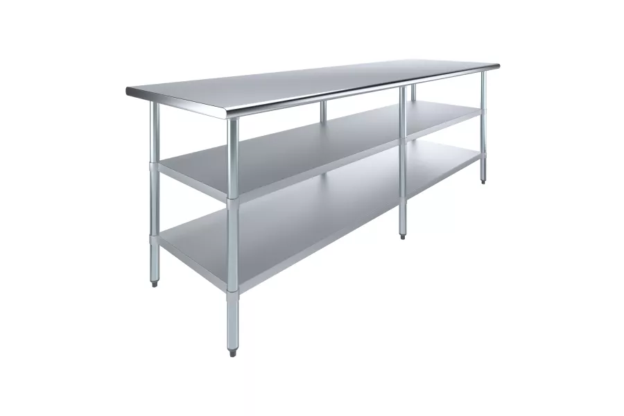 30 in. x 96 in. Stainless Steel Table With Two Undershelves