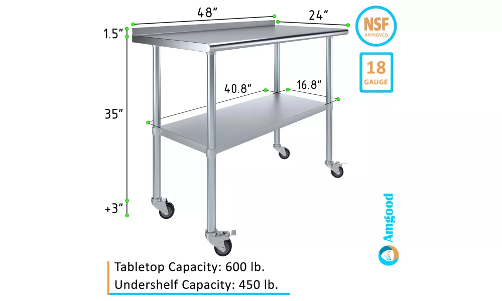 Stainless Steel Prep Table Buy Hally Stainless Steel Table For Prep ...
