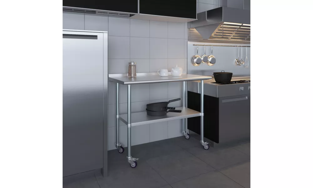 Gridmann Commercial Stainless Steel Work Table – 24" X 48" Food Prep Station