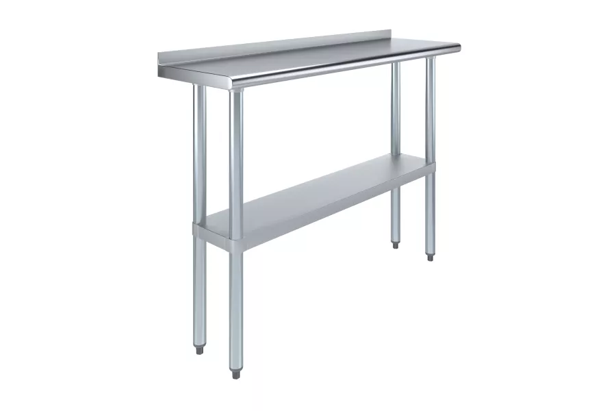 14 in. x 48 in. Stainless Steel Work Table with 1.5 in. Backsplash 