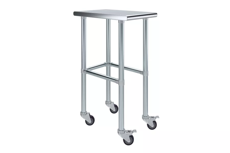 24" X 15" Stainless Steel Work Table With Open Base & Casters