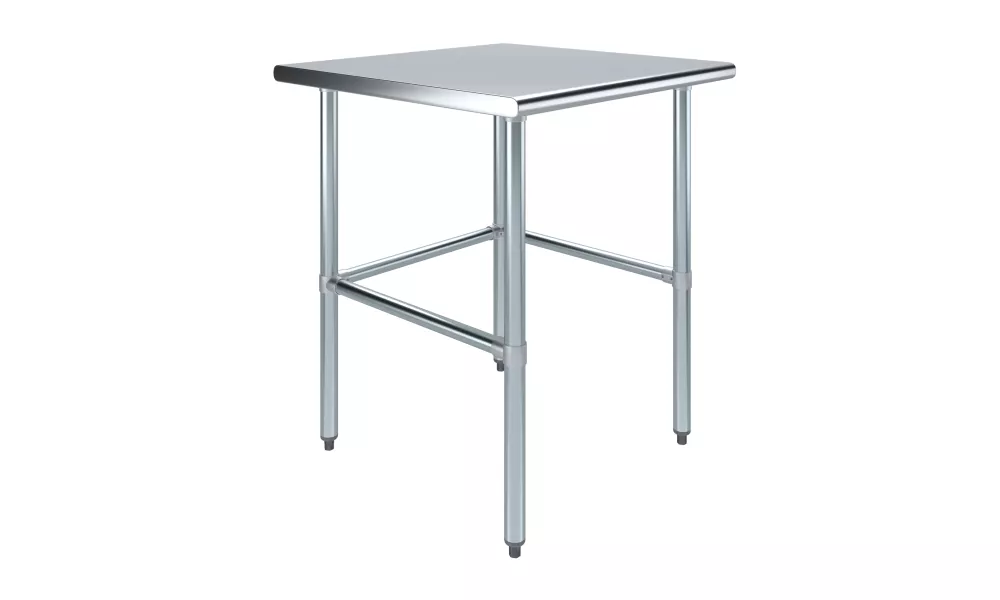 30" X 30" Stainless Steel Work Table With Open Base
