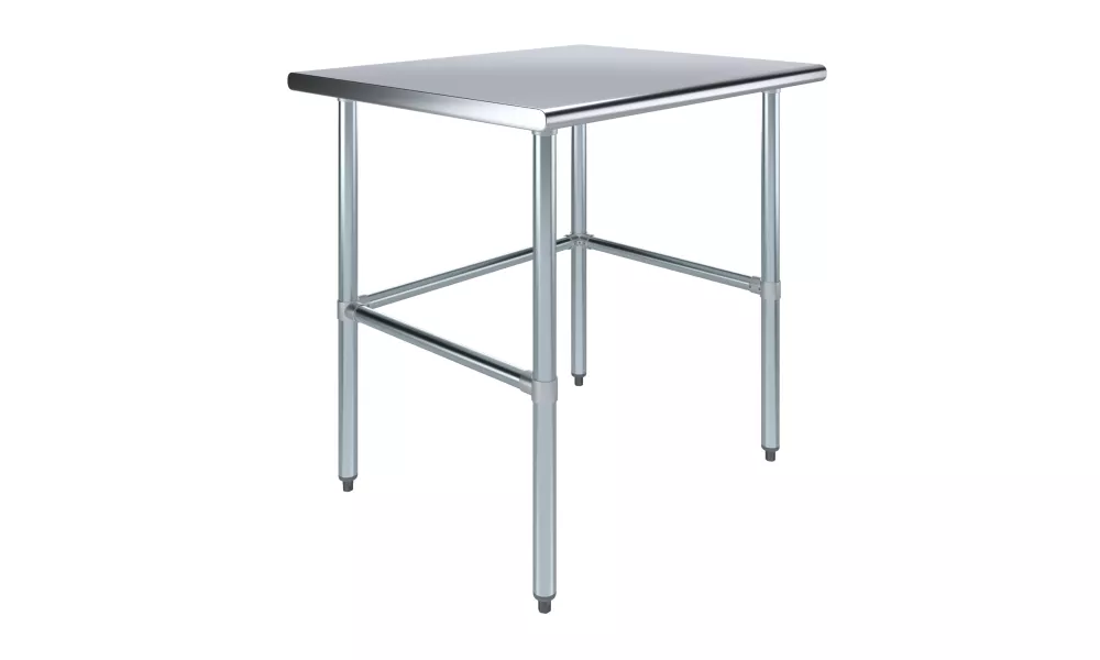 30 in. x 36 in. Open Base Stainless Steel Work Table 