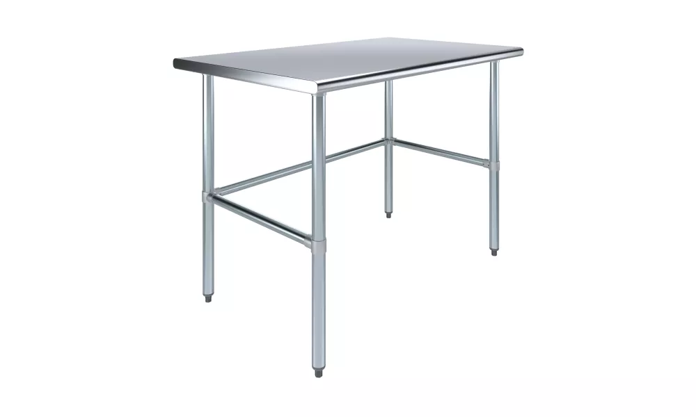 30" X 48" Stainless Steel Work Table With Open Base