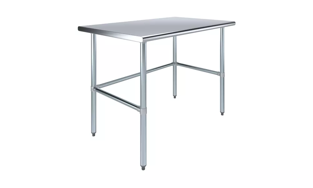 30 in. x 48 in. Open Base Stainless Steel Work Table 