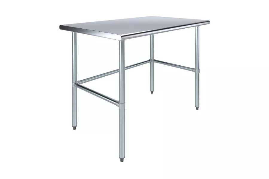 30 in. x 48 in. Open Base Stainless Steel Work Table 