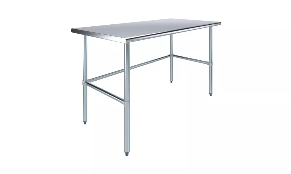 30 in. x 60 in. Open Base Stainless Steel Work Table 
