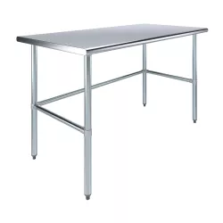 30" X 60" Stainless Steel Work Table With Open Base
